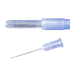 Needle Hypodermic Monoject Dental Metal Hub X-Short, ½' (11mm), Blue with White Cap, Sterile (100/BX 10BX/CS) by Cardinal  ID 8881401171